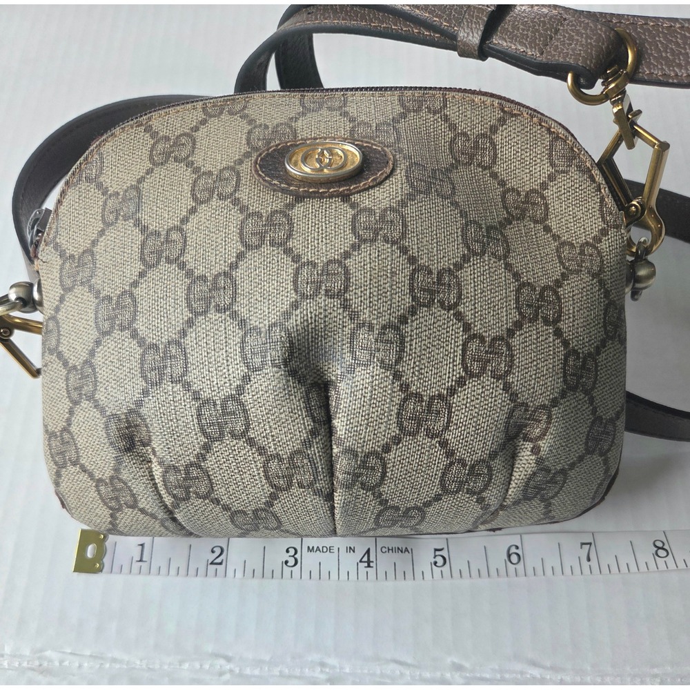 Gucci Accessory Collection GG Supreme Vintage Crossbody Bag Brown Monogram - Picture 6 of 15